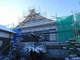 建筑施工工作的新庙