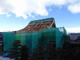 寺院仏閣の建て方・お寺の本堂新築・修復工事写真