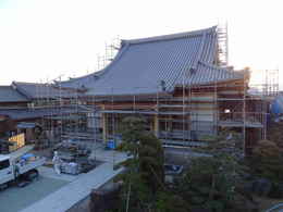 寺院仏閣の建て方・お寺の本堂新築・修復工事写真