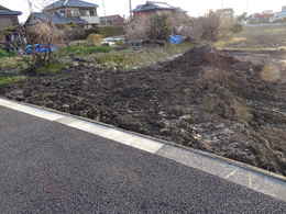 愛西市西光寺の東側大駐車場工事写真・愛知県愛西市稲葉町西光寺本堂新築工事写真