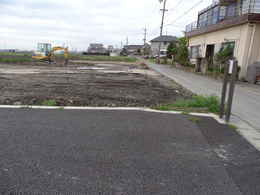 愛西市西光寺の東側大駐車場工事写真・愛知県愛西市稲葉町西光寺本堂新築工事写真