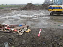 愛西市西光寺の東側大駐車場工事写真・仏教寺院建築について・本堂・鐘楼堂・鐘つき堂