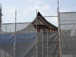 鐘楼堂・鐘つき堂の修復工事写真・愛西市西光寺本堂の建築方法