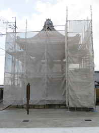 鐘楼堂・鐘つき堂の修復工事写真・愛西市西光寺本堂の建築方法