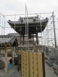 愛西市西光寺鐘楼堂・鐘撞堂新築工事写真